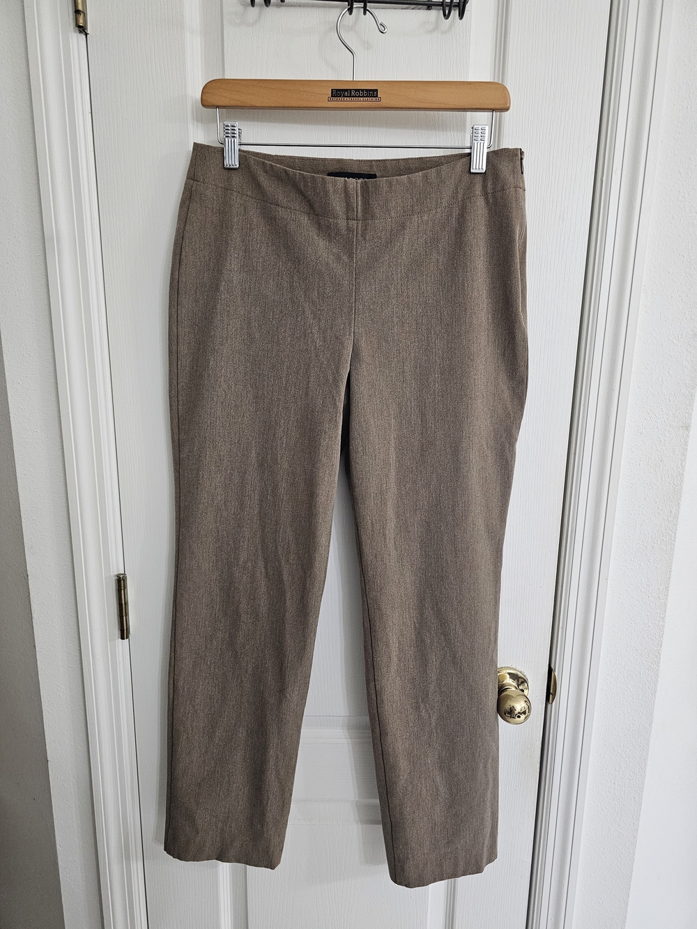Talbots Neutral Brown Straight-Leg Trousers